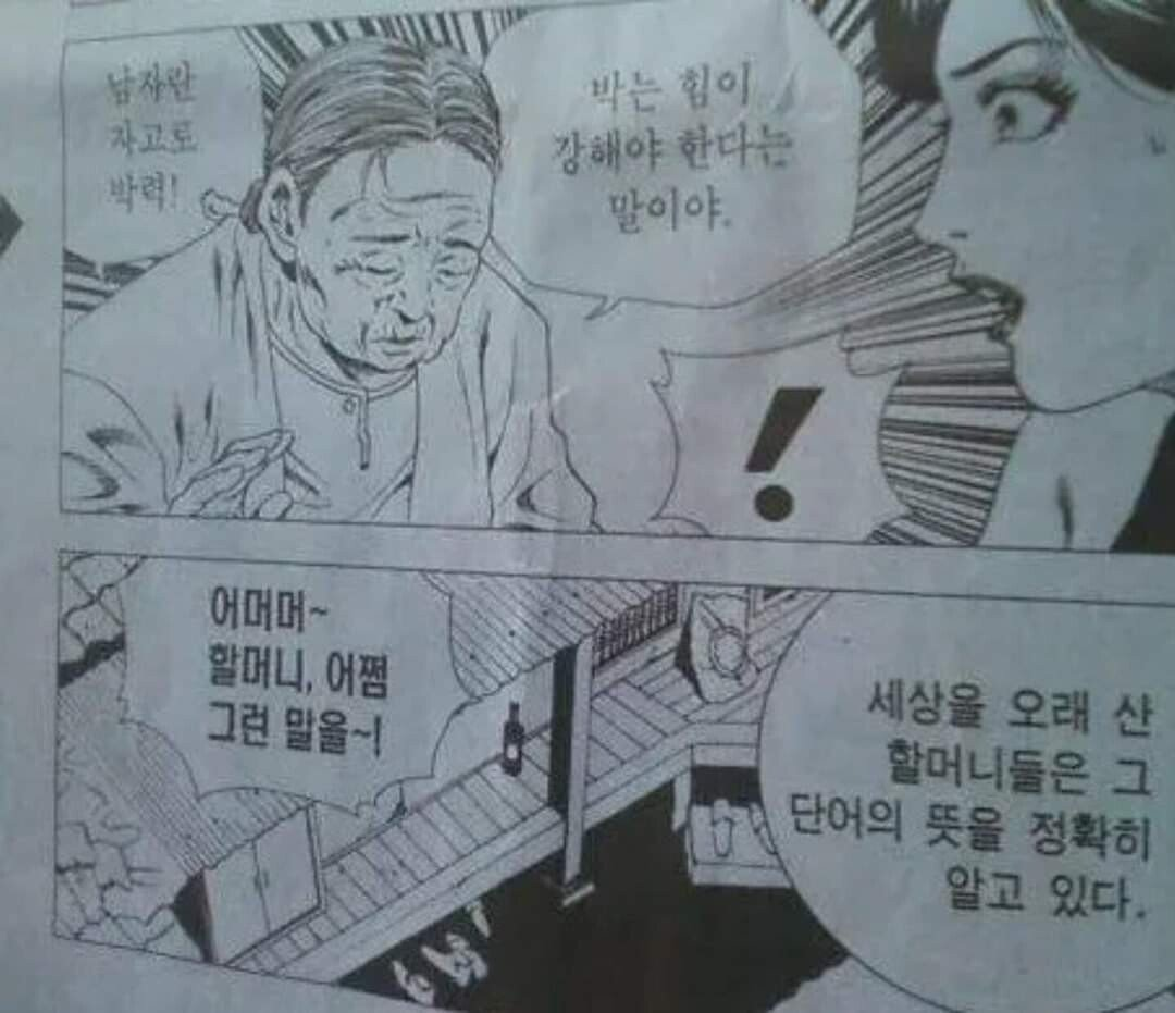 '박력'이란 단어의 진짜 뜻... ㅗㅜㅑ