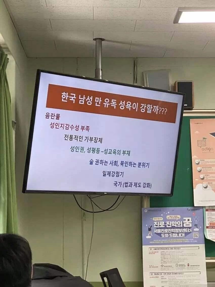 학교에서 이뤄지는 성인지교육 수준