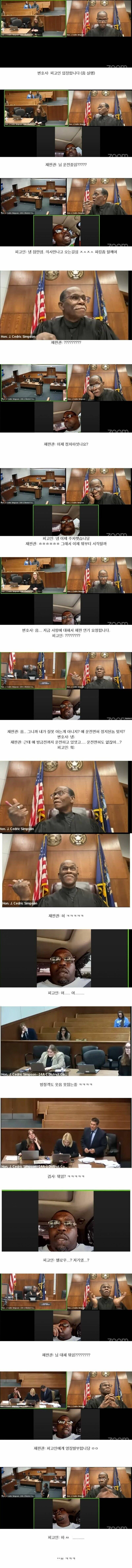 미국 비대면 재판중 현타 온 재판관 ㄷㄷ